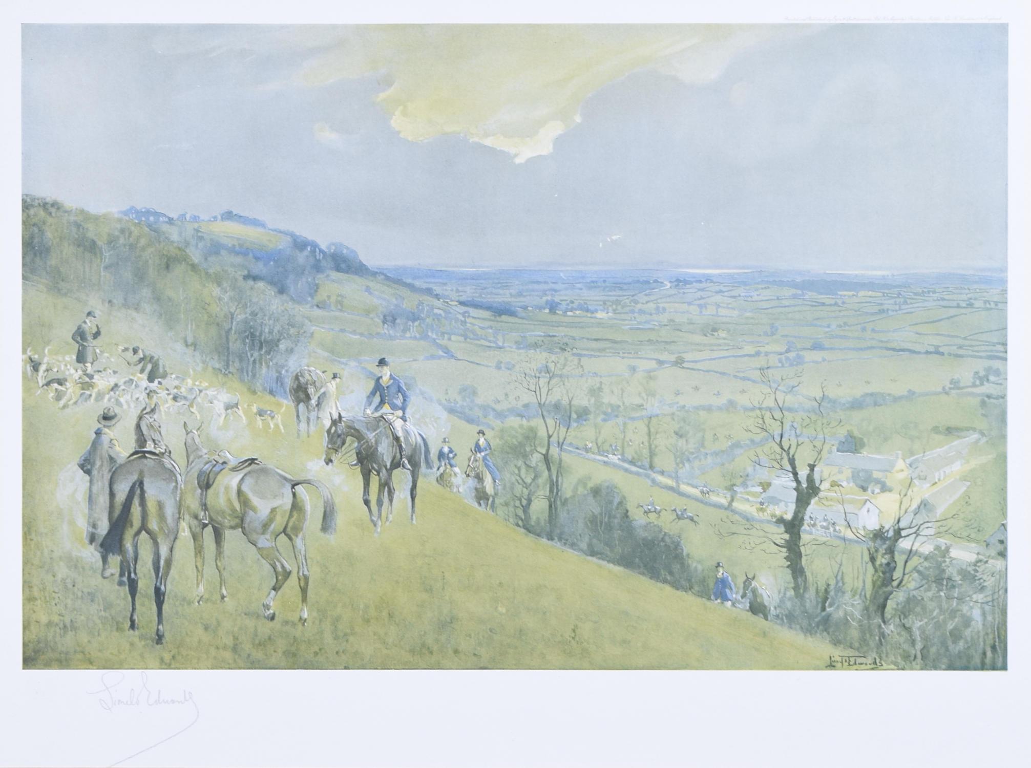 The Beaufort Hunt Above the Sodbury Vale hunting print by Lionel Edwards
