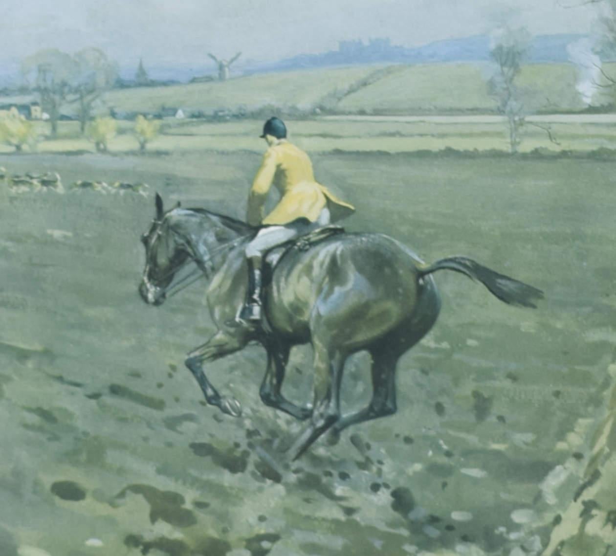 The Belvoir Hunt hunting print by Lionel Edwards For Sale 1