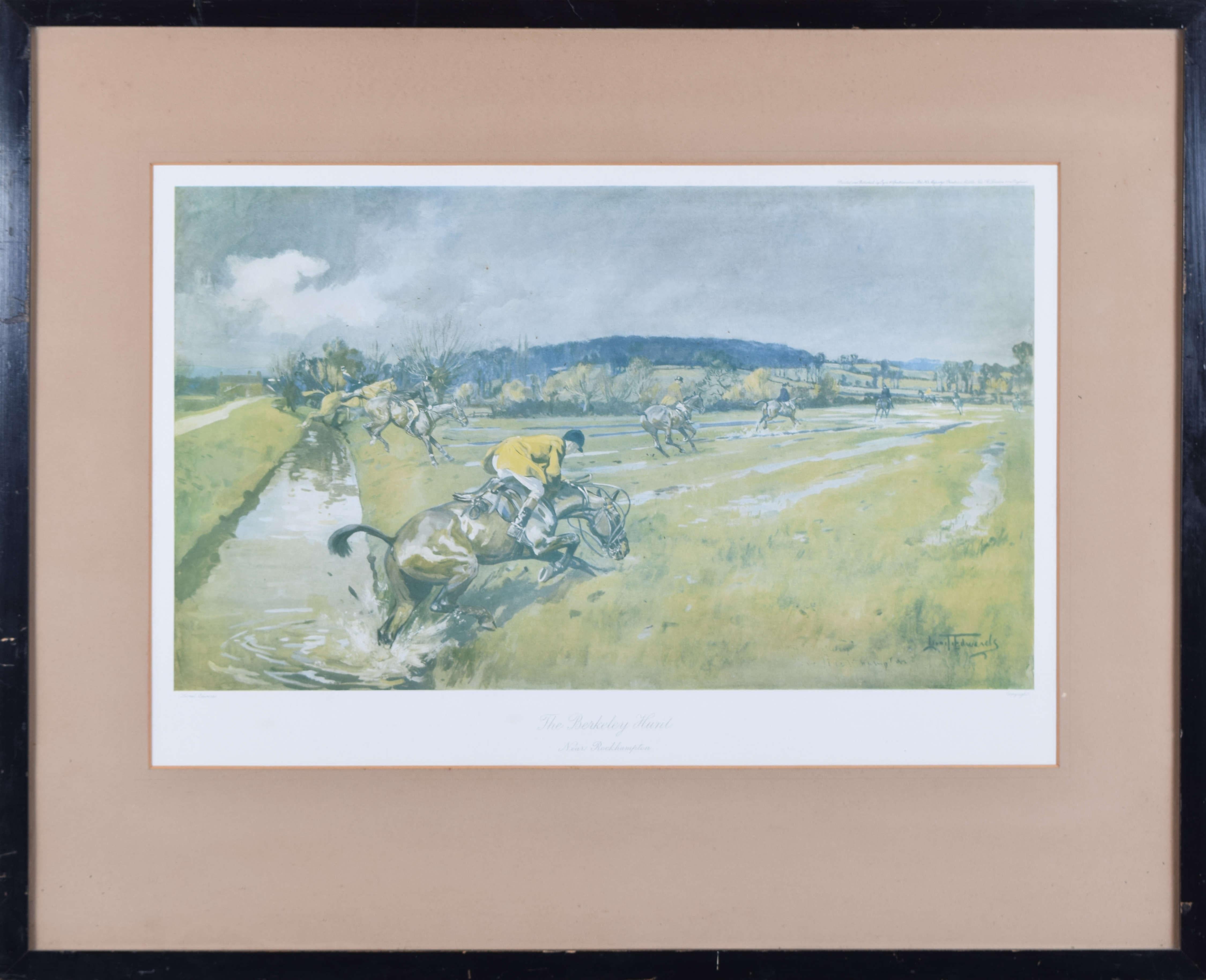 The Berkeley Hunt hunting print by Lionel Edwards For Sale 1