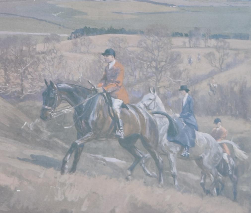 The Hertfordshire Hunt fox hunting print by Lionel Edwards For Sale 2