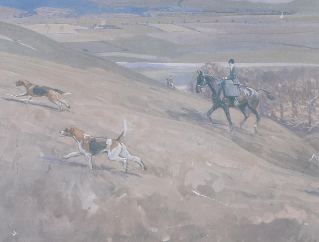 The Hertfordshire Hunt fox hunting print by Lionel Edwards For Sale 3