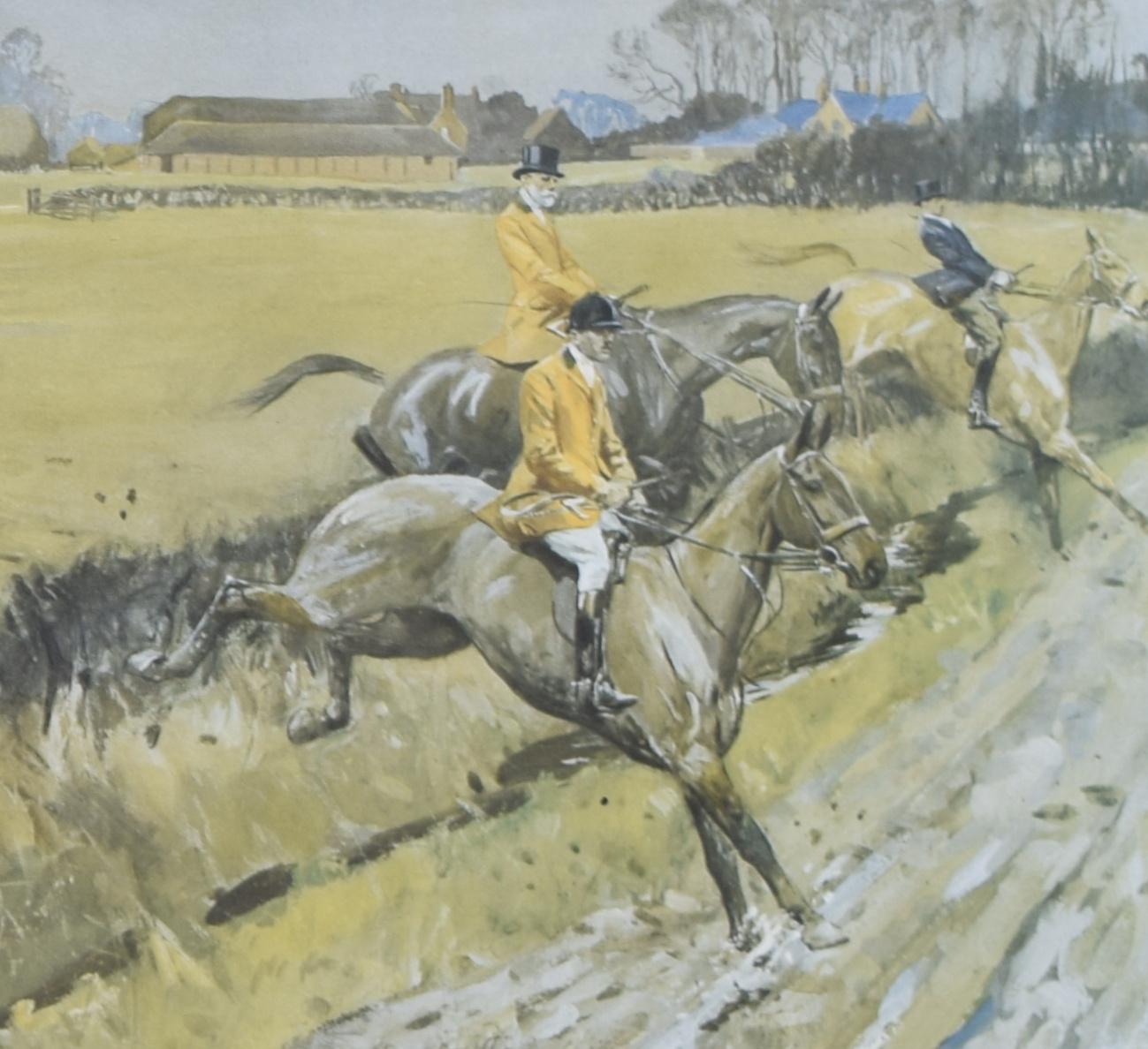 The Old Surrey and Burstow Hunt hunting print by Lionel Edwards For Sale 1