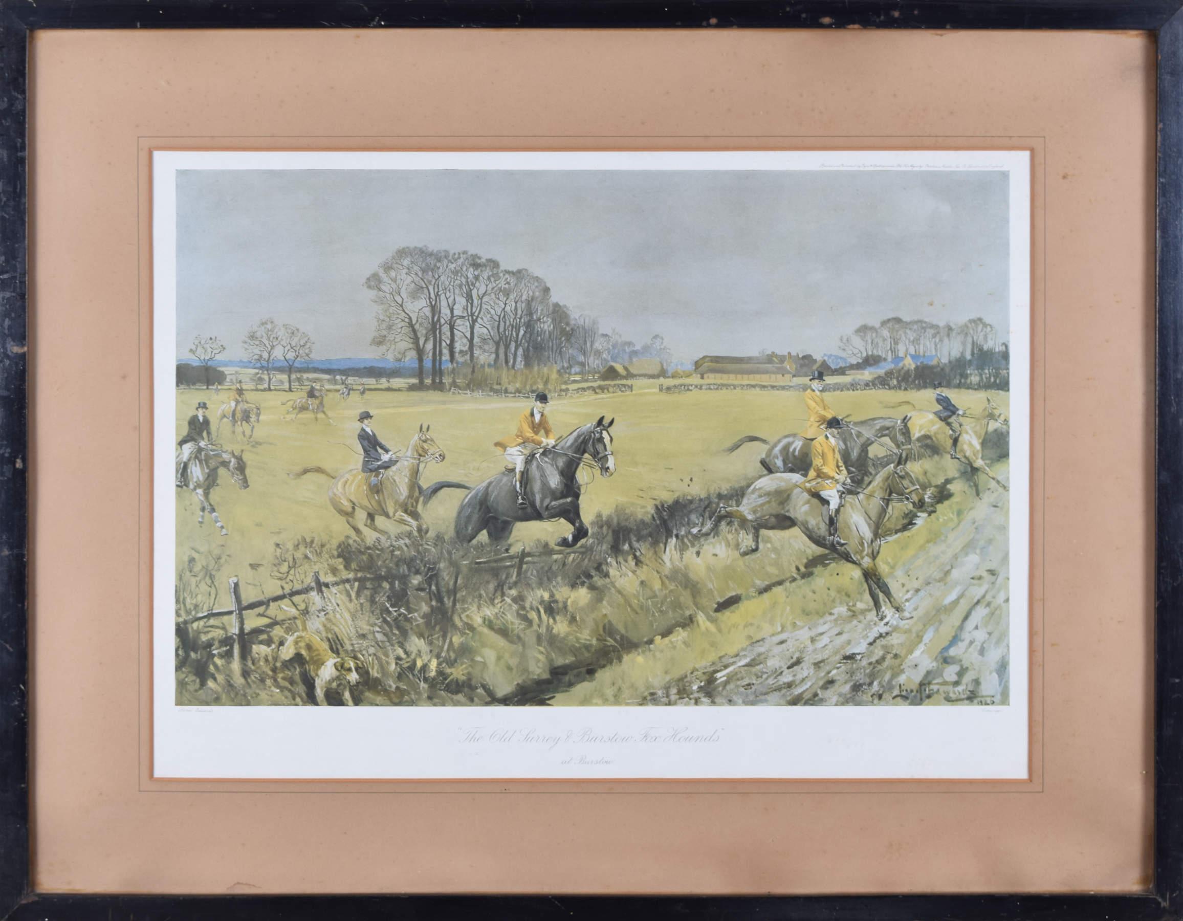 The Old Surrey and Burstow Hunt hunting print by Lionel Edwards For Sale 3
