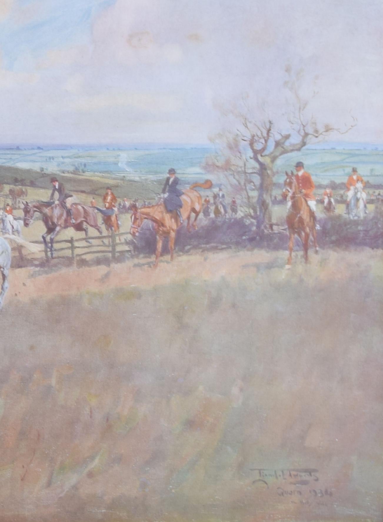 The Quorn Hunt, Holy Vale hunting print by Lionel Edwards For Sale 5