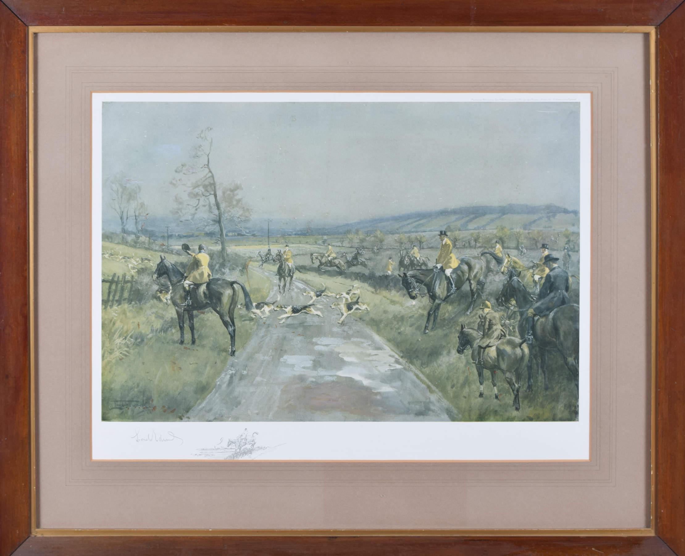 The South Notts Hunt hunting print by Lionel Edwards For Sale 1