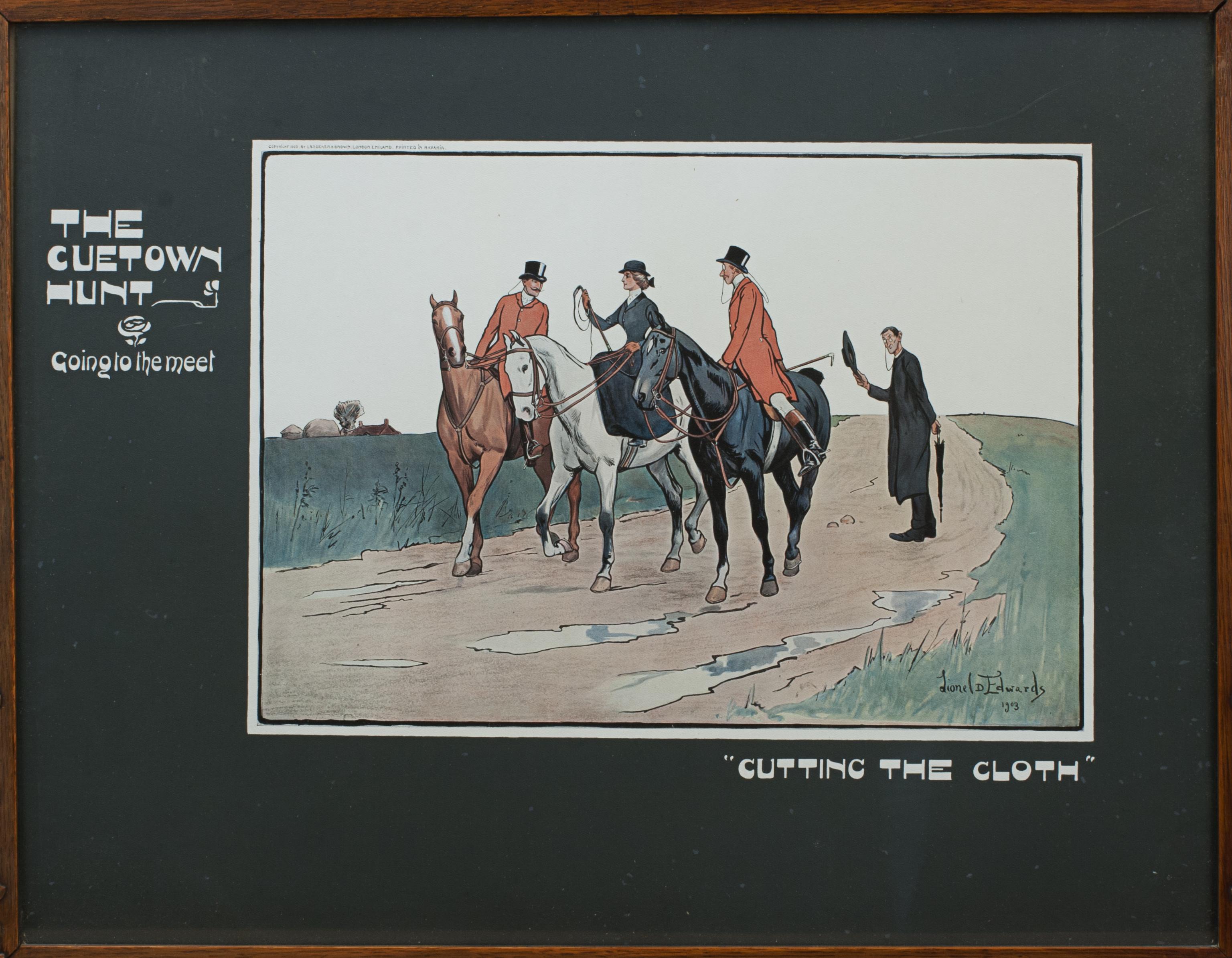 Lionel Edwards « The Cuetown Hunt », estampes de billard en vente 1