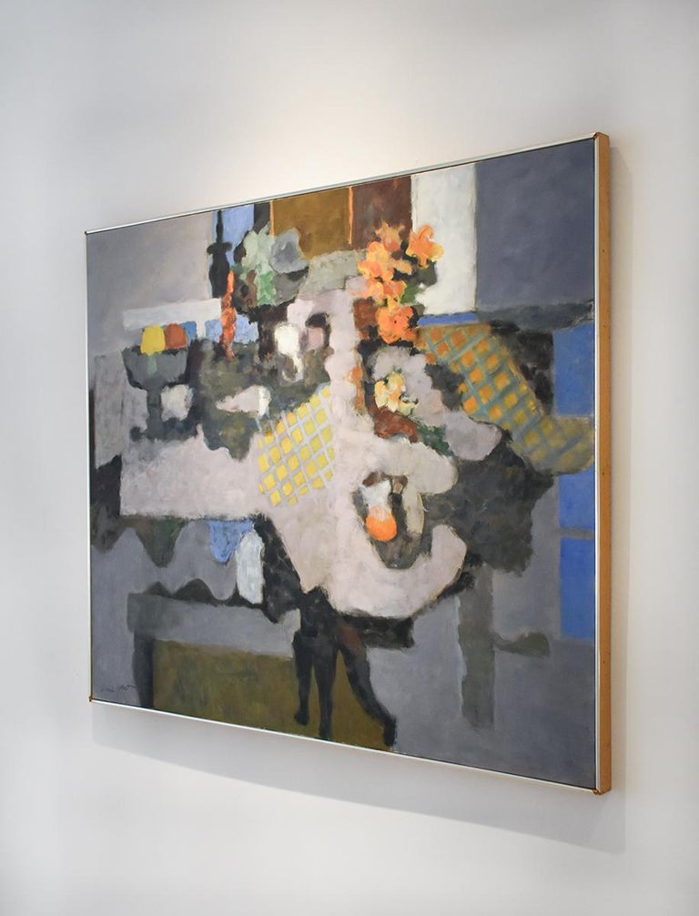 Lionel Gilbert Flowers And Fruit Abstract Still Life Oil On