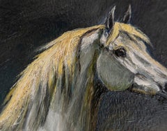 Arab stallion in a landscape, Lionel Hamilton Renwick (1917-2003)