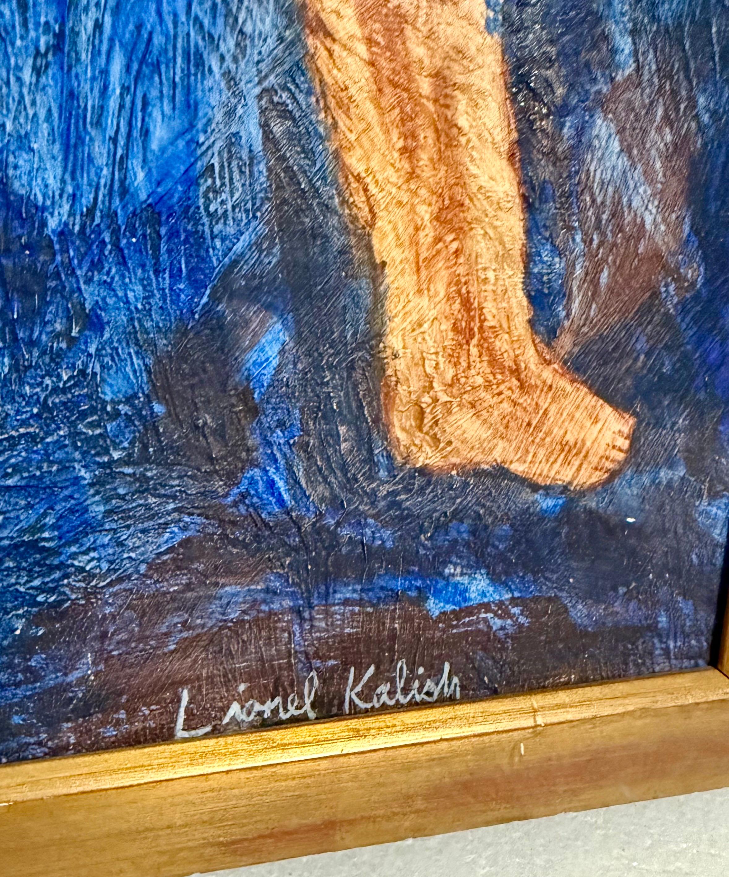 Surrealist Ölgemälde Zirkuspferd Szene Lionel Kalish Fantasie Szene New York im Angebot 11