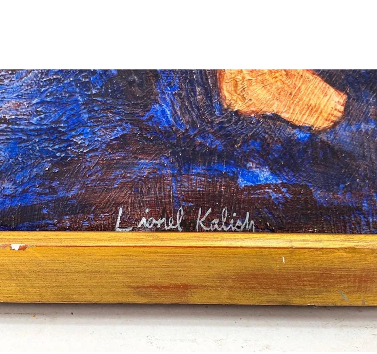 Surrealist Ölgemälde Zirkuspferd Szene Lionel Kalish Fantasie Szene New York im Angebot 8