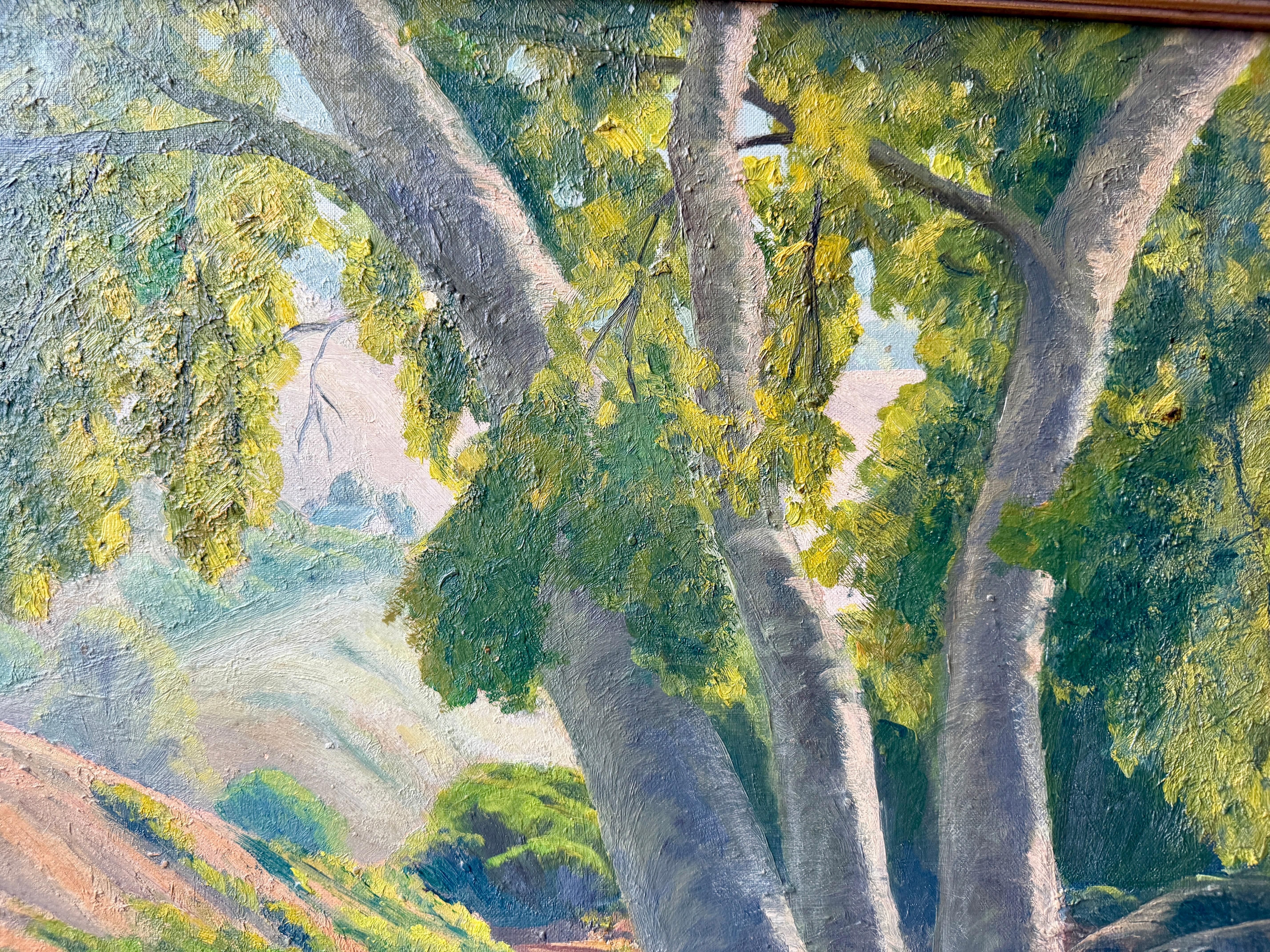 San Gabriel Foothills and Lake By Lionel Edwards
San Gabriel Lake by Lionel Louis Edwards (American, 1874-1954). Oil on canvas illustration board. San Gabriel Lake. Impasto layers and texture well painting landscape painting, in a contemporary Oil
