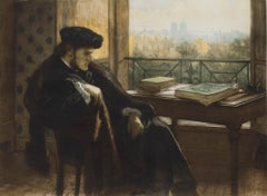 Lionello Balestrieri - Early 20th Century Etching, Wagner Deep in Thought
