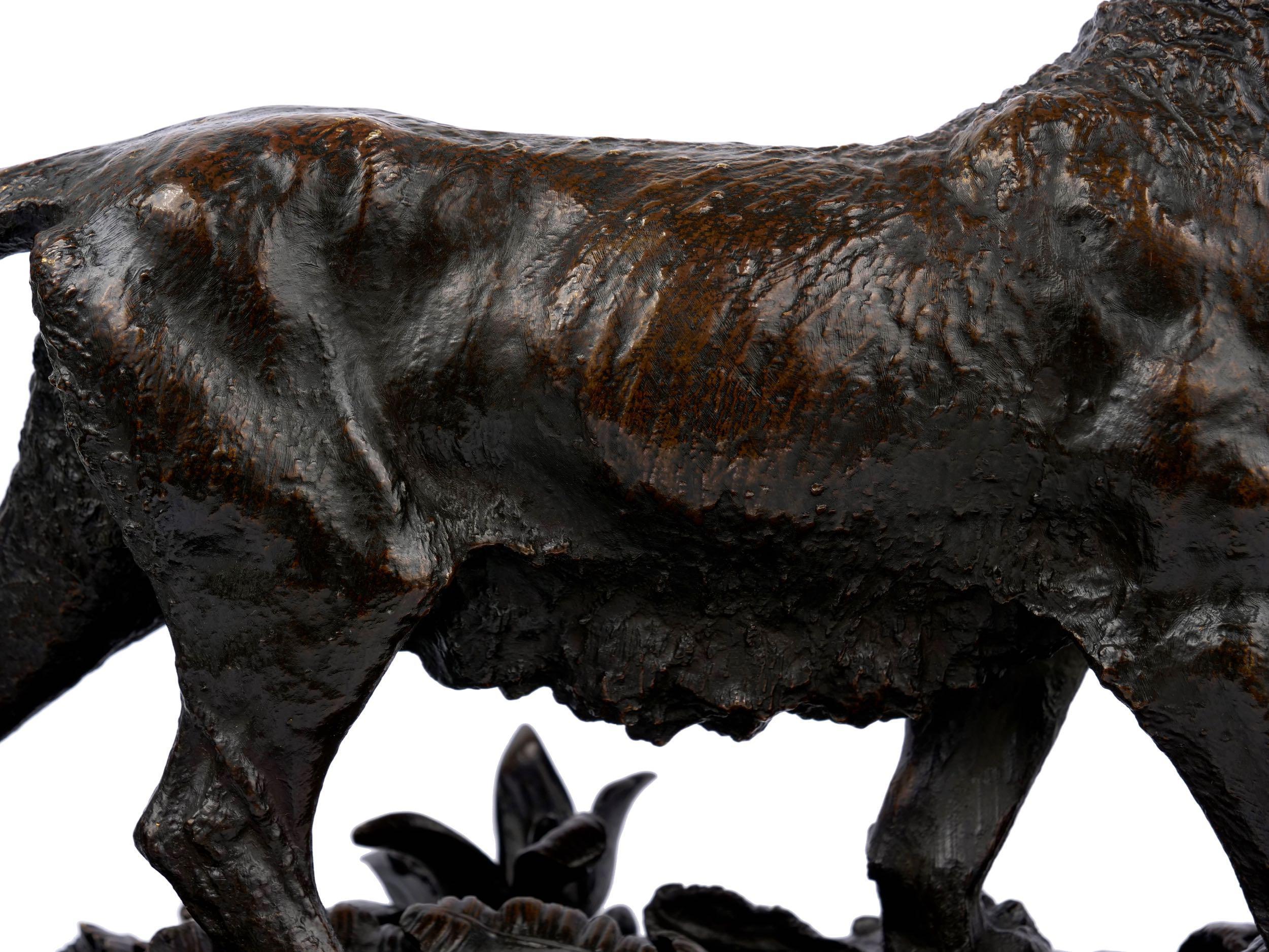 “Lioness Carrying an Antelope” French Bronze Sculpture by Christophe Fratin 7