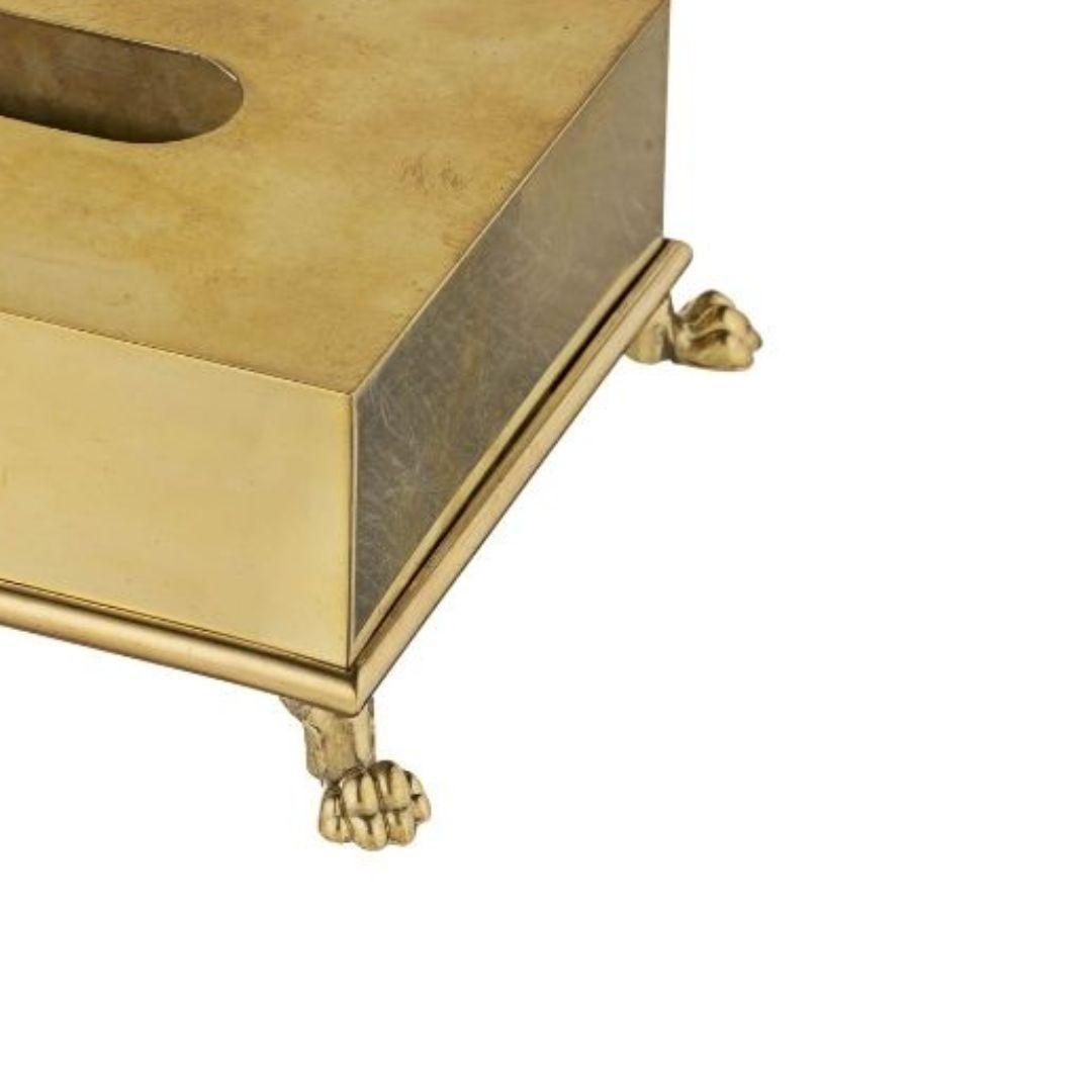 Italian Rectangular brass kleenex box For Sale