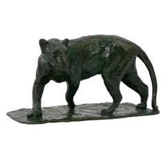 "Lionne Marchant" French Bronze Sculpture by Roger Godchaux & Susse