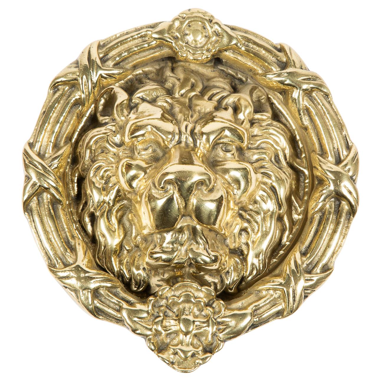 Lion's Head Brass Door Knocker