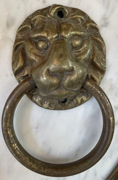 Aldaba Cabeza de León en Bronce Macizo