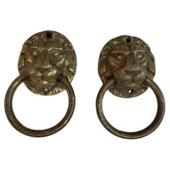 Lion's Head Door Knocker in Solid Bronze