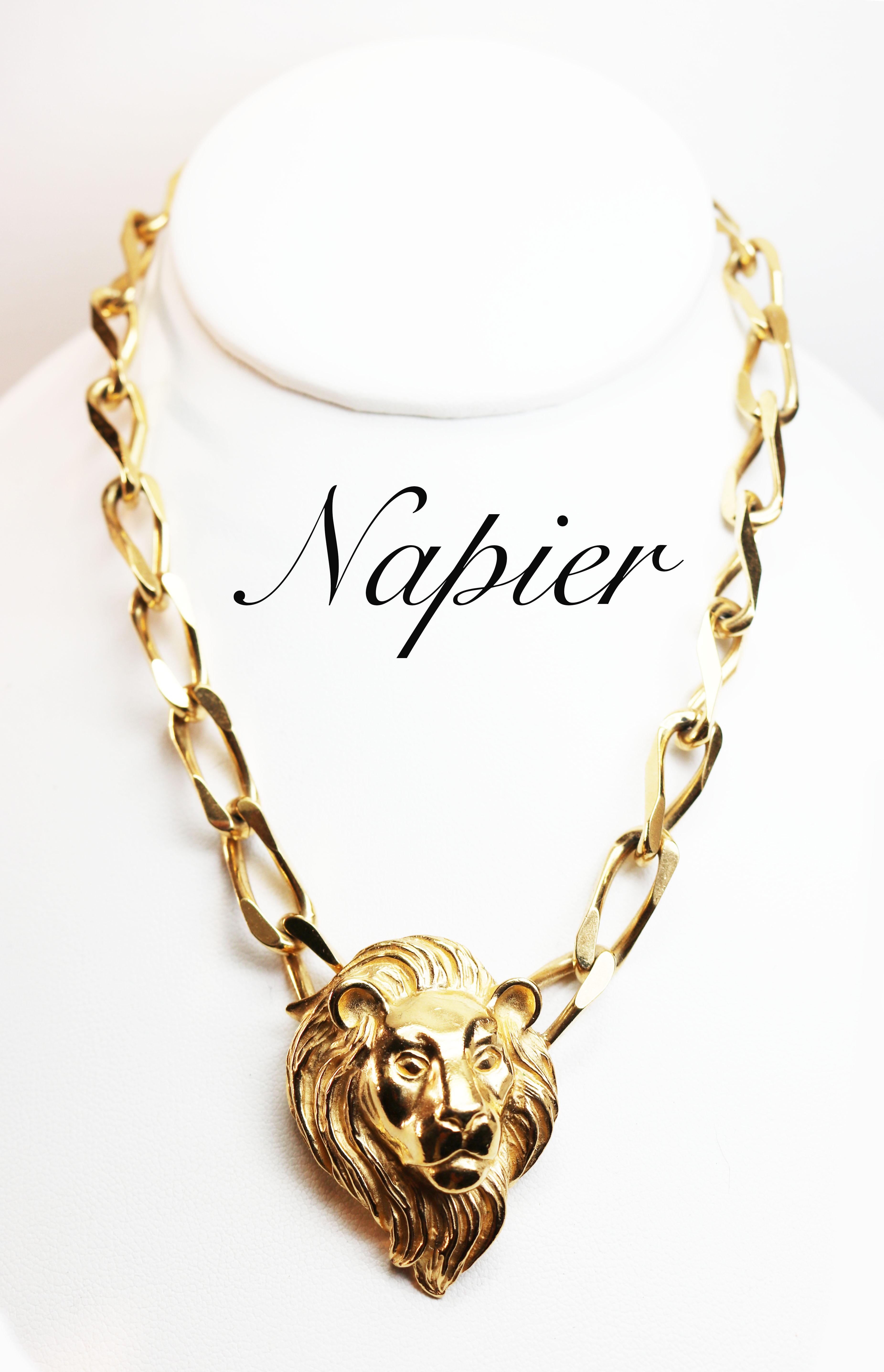 Lions Head Necklace For Sale 2