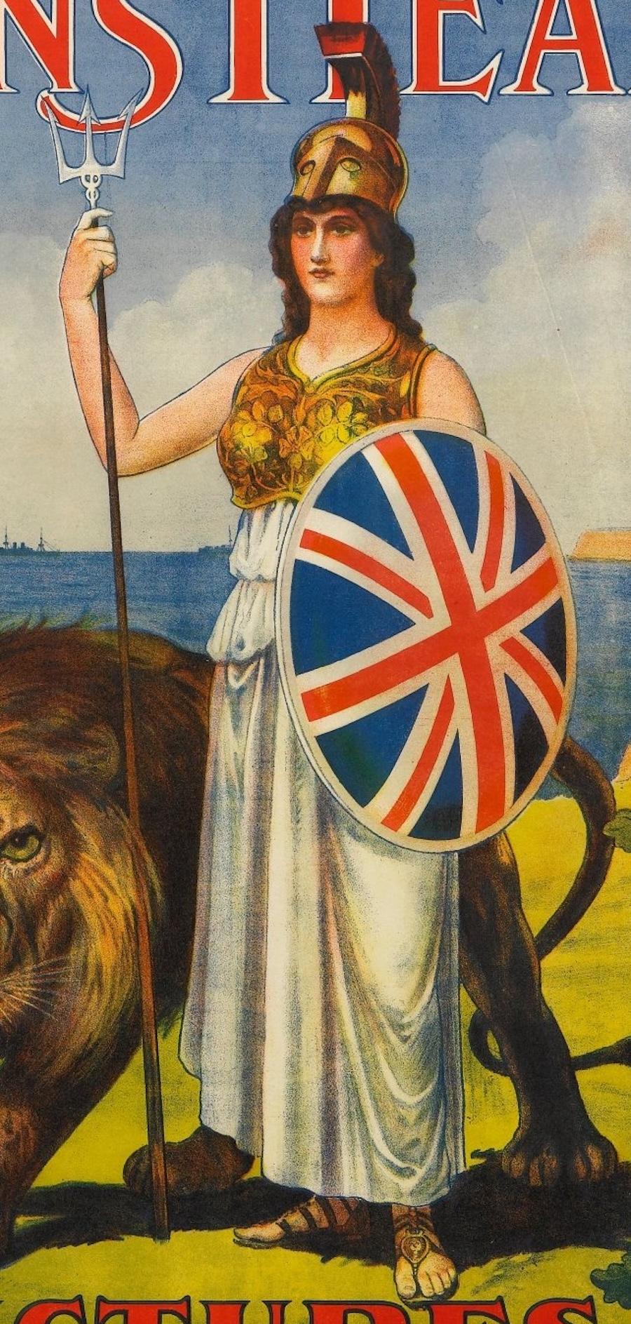 Poster cinematografico d'epoca della Lions Head Pictures, circa 1911 in vendita 1