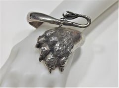 Lion's Paws Bracelet, Sterling Silver, Handmade, Italy