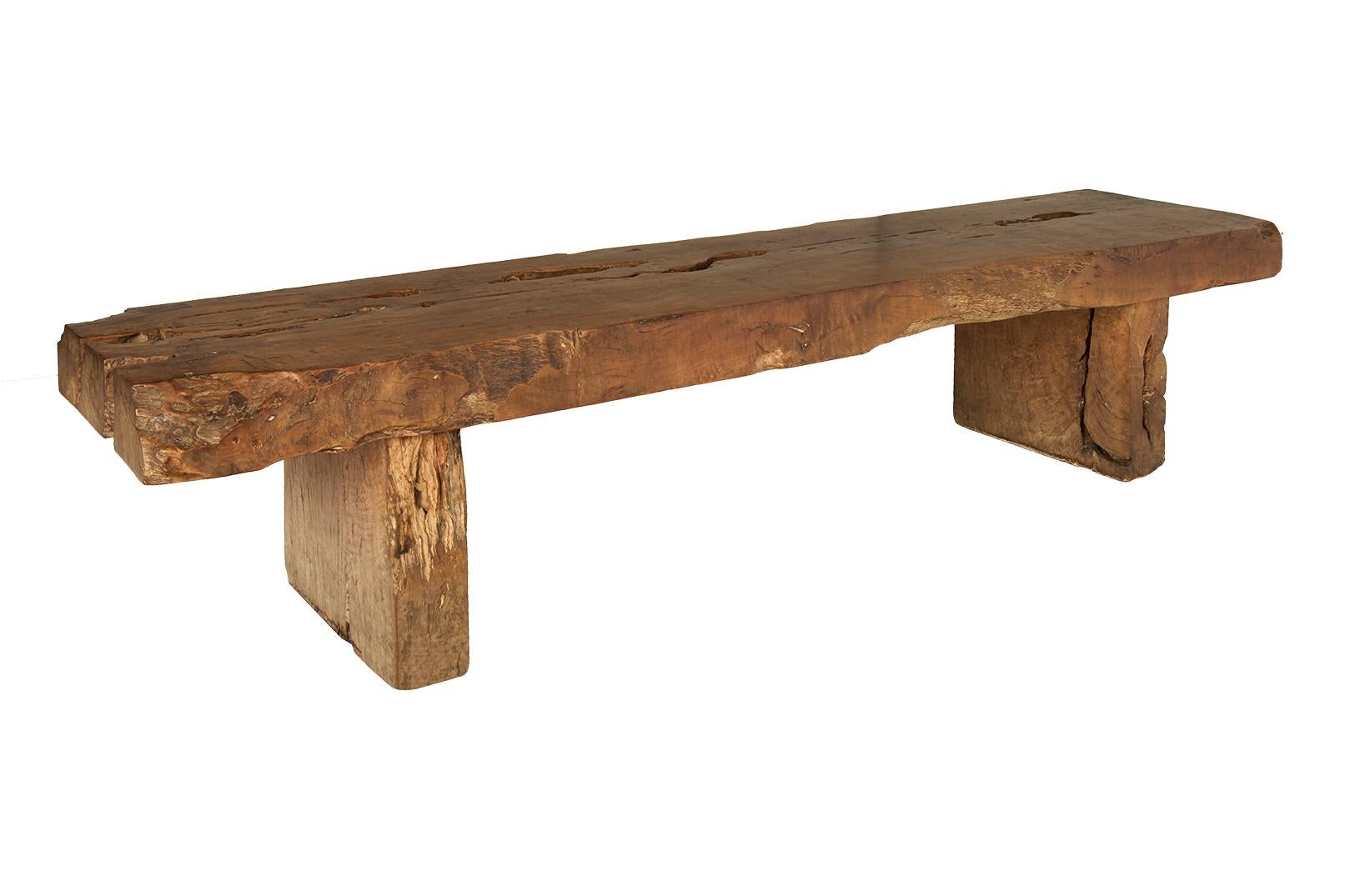 liove edge Organic Lychee Wood Bench 4