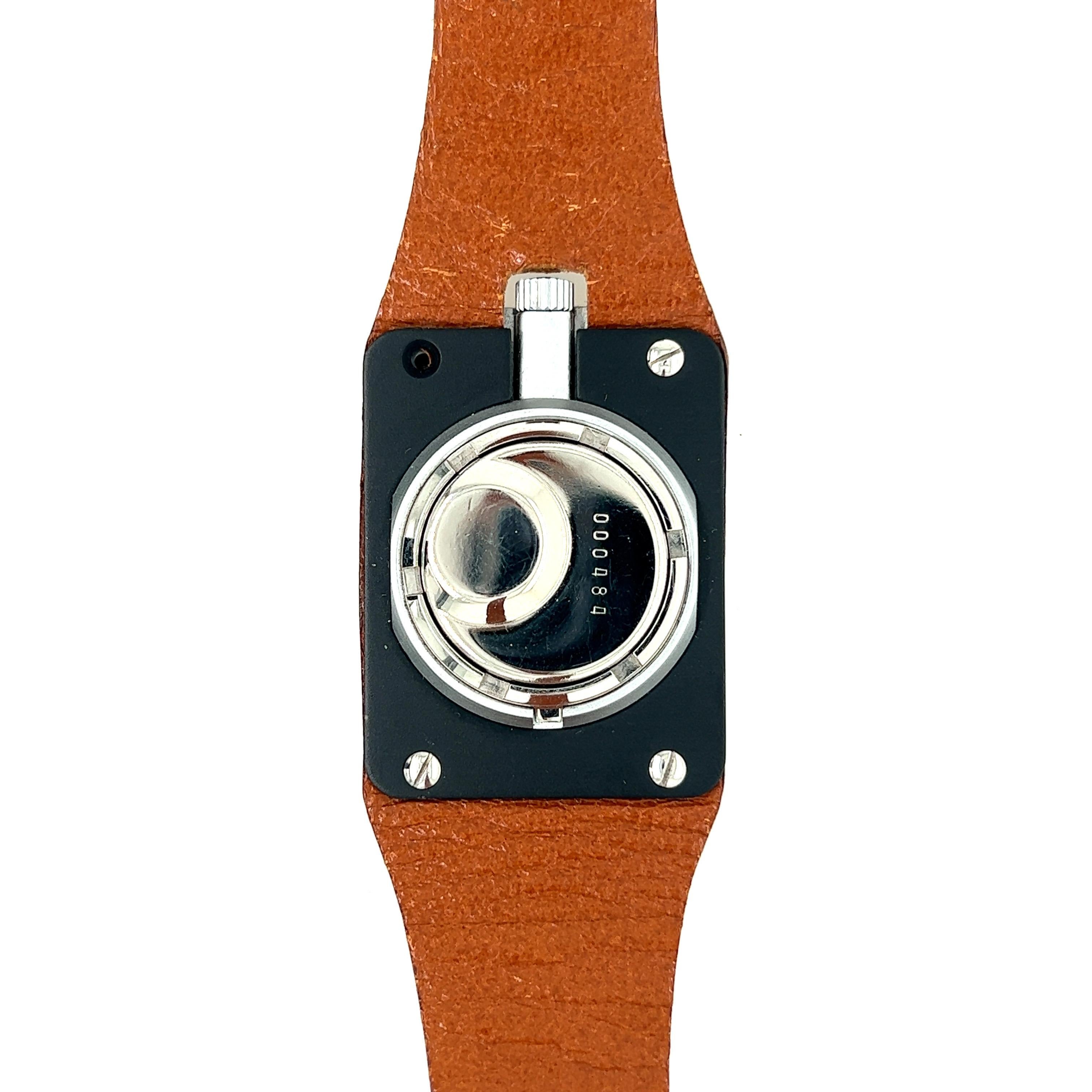 LIP Women Watch Brown Strap White Dial

This retro Lip Frigidaire watch, designed by Roger Heel in 1976, is a true testament to its time. With a high quality brown leather strap, functionality for hours, minutes, seconds, a central second hand and a