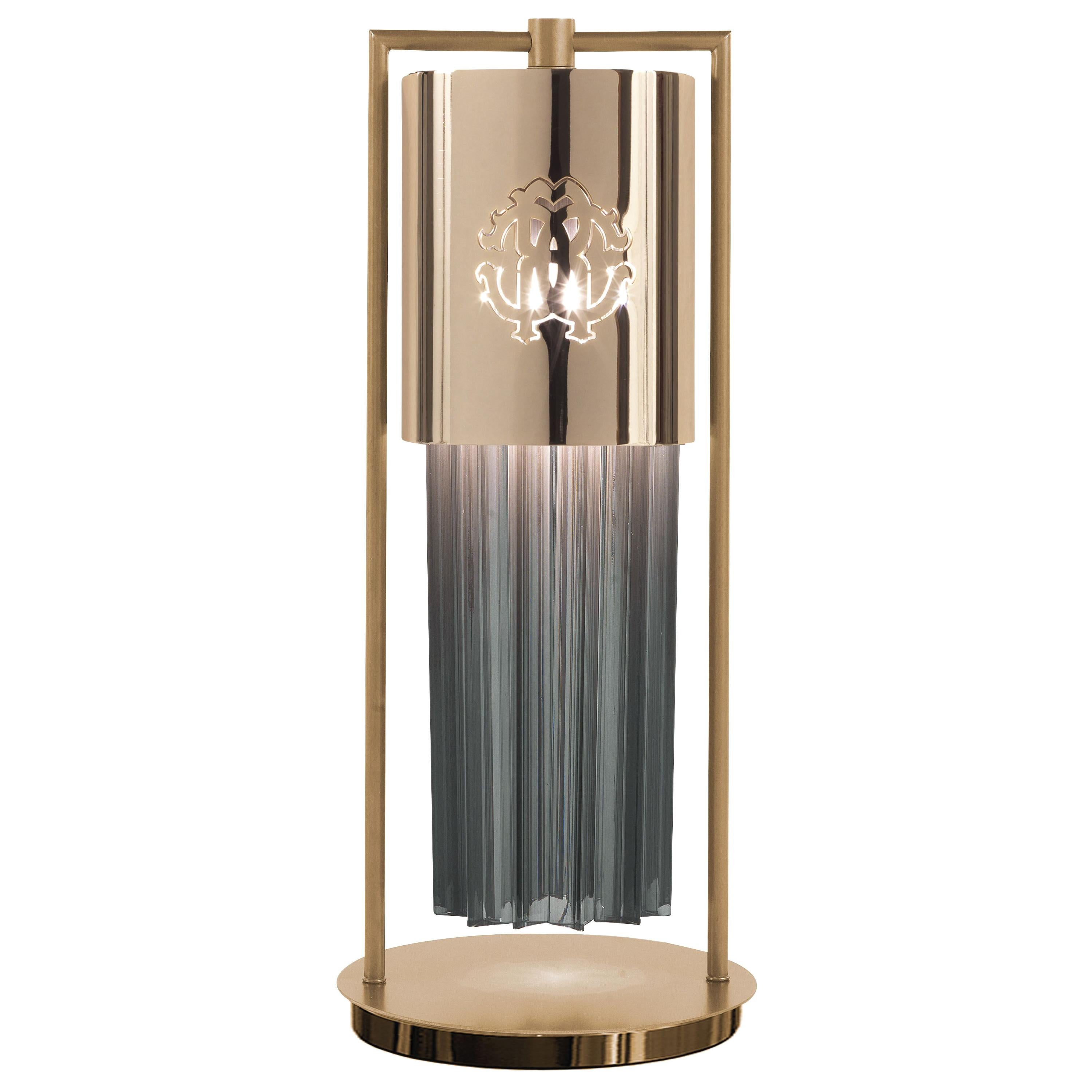 21st Century Lipari Table Lamp in Metal by Roberto Cavalli Home Interiors