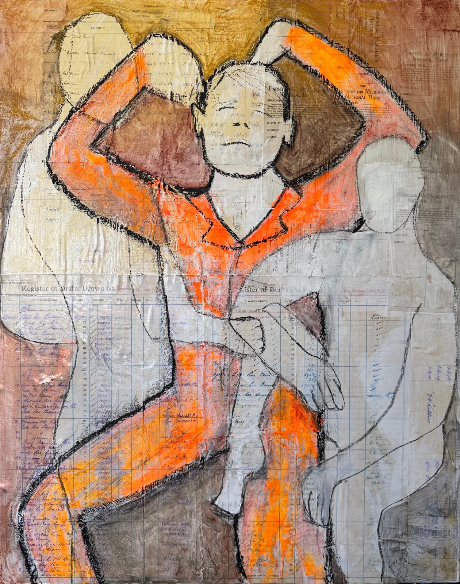 Figurative Painting de Liphus Swindall - Sobregiro (técnica mixta sobre lienzo)