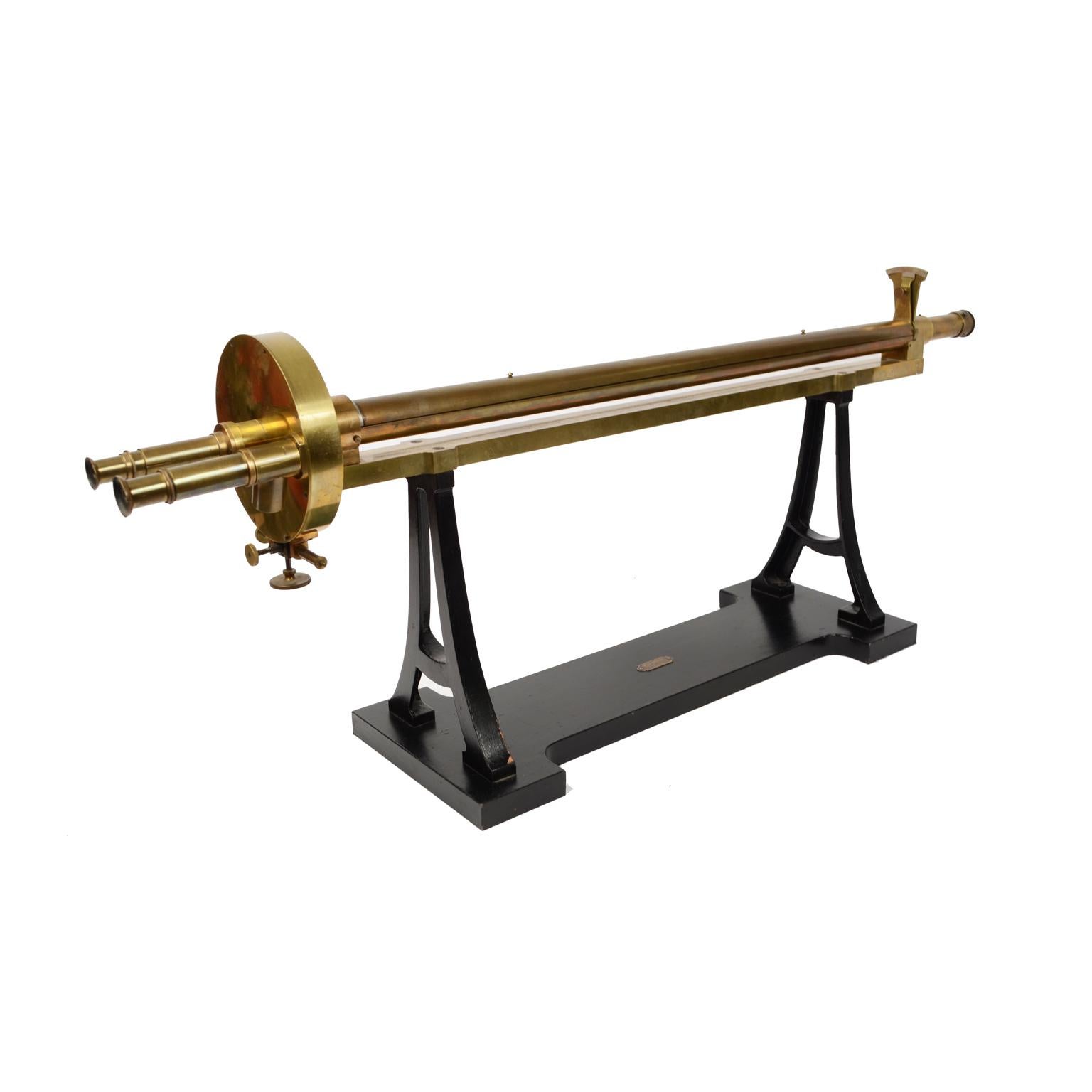 Swiss 1893 Antique Lippich Brass Polarimeter Antique Physic Analysis  Instrument  For Sale