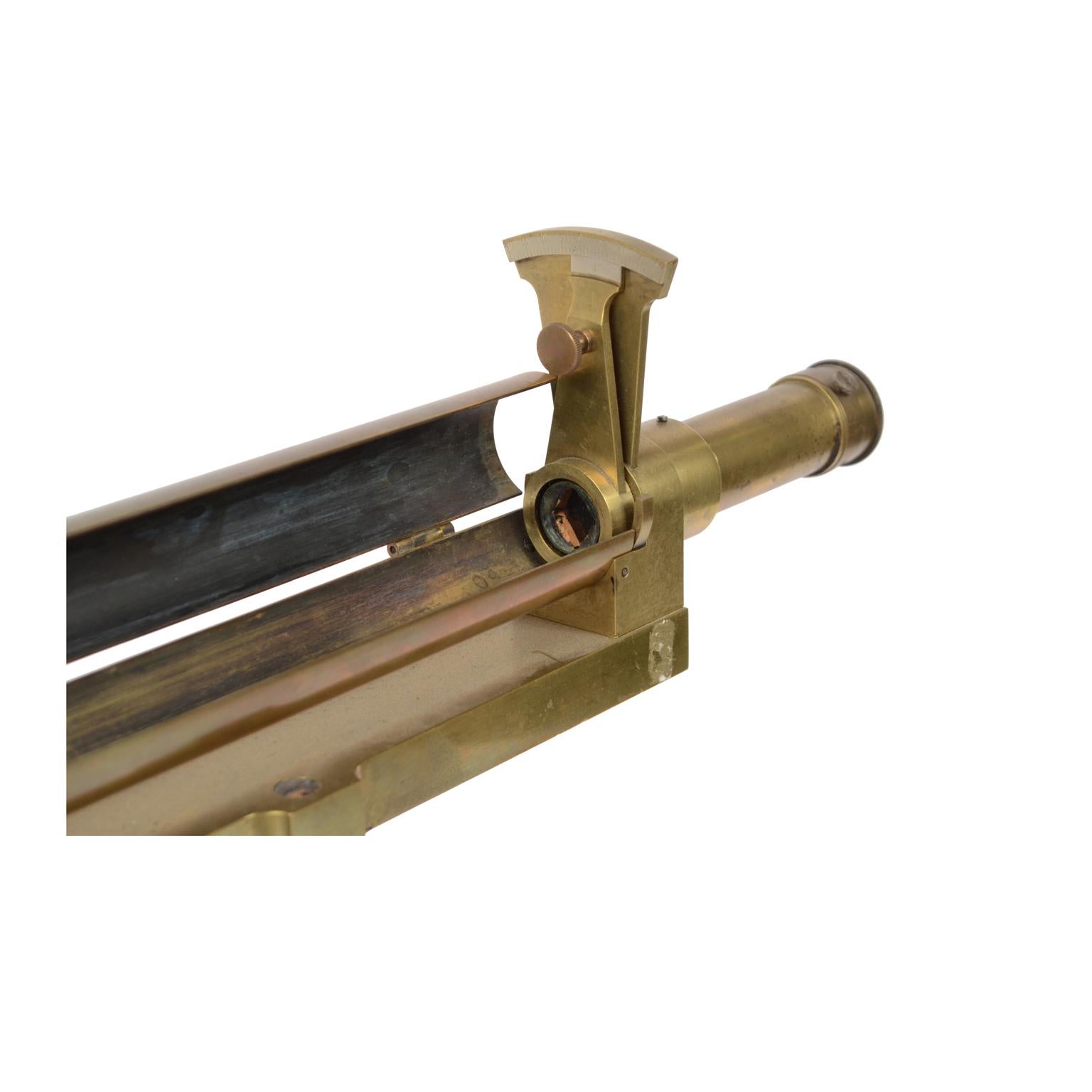 Late 19th Century 1893 Antique Lippich Brass Polarimeter Antique Physic Analysis  Instrument  For Sale