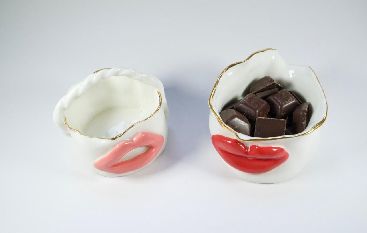 Lips Candle/ Candy Holders by artist - designer Hania Jneid In New Condition For Sale In BARCELONA, ES