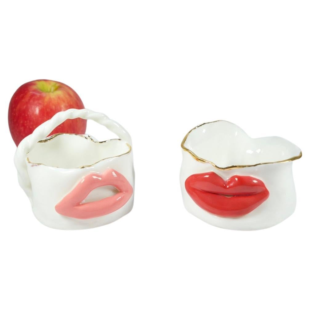 Lips Kerzen-/ Bonbonhalter von Künstlerin - Designerin Hania Jneid im Angebot