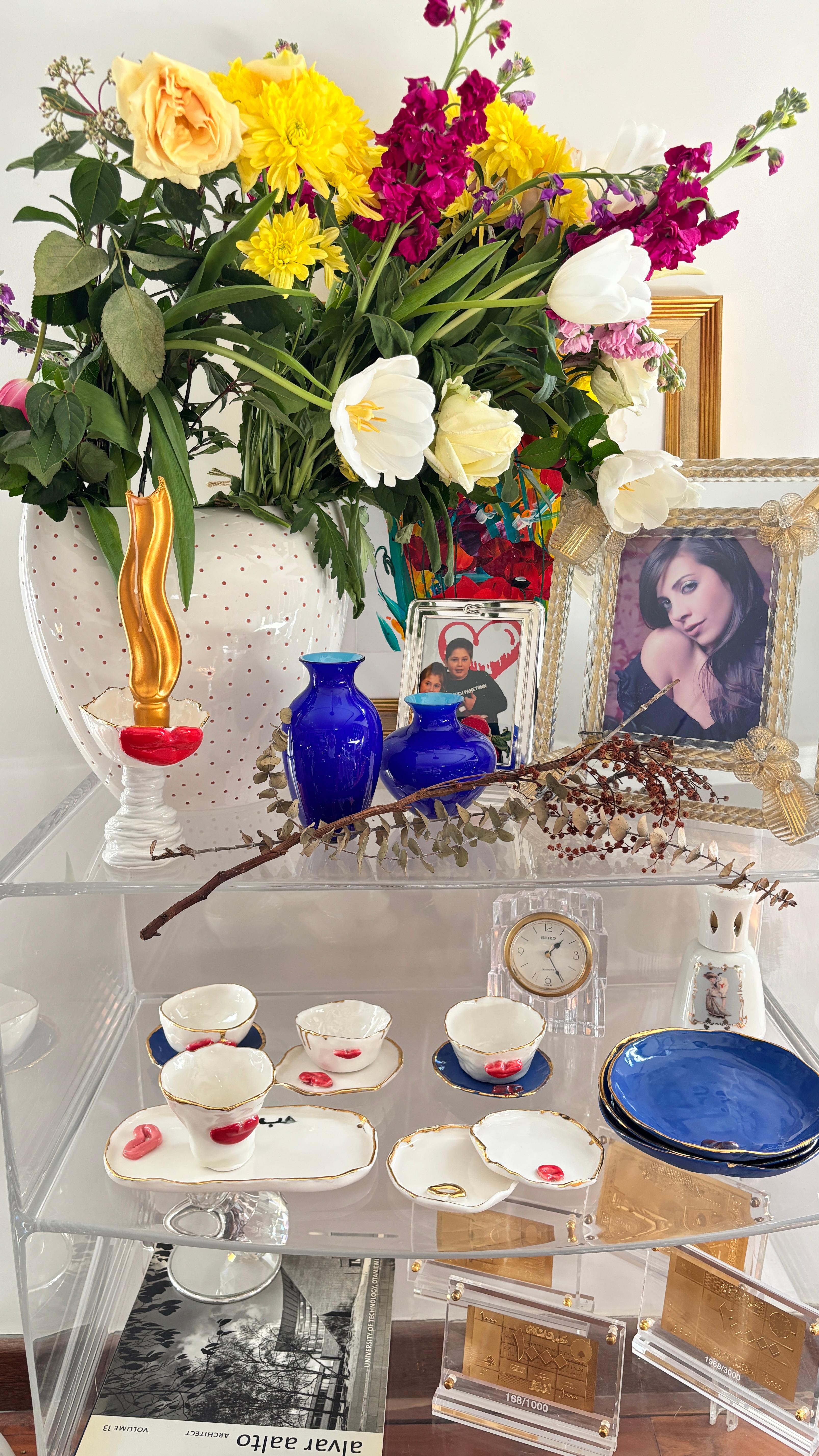 Porte-bougies Lips de la collection porcelaine blanche de Hania Jneid en vente 7