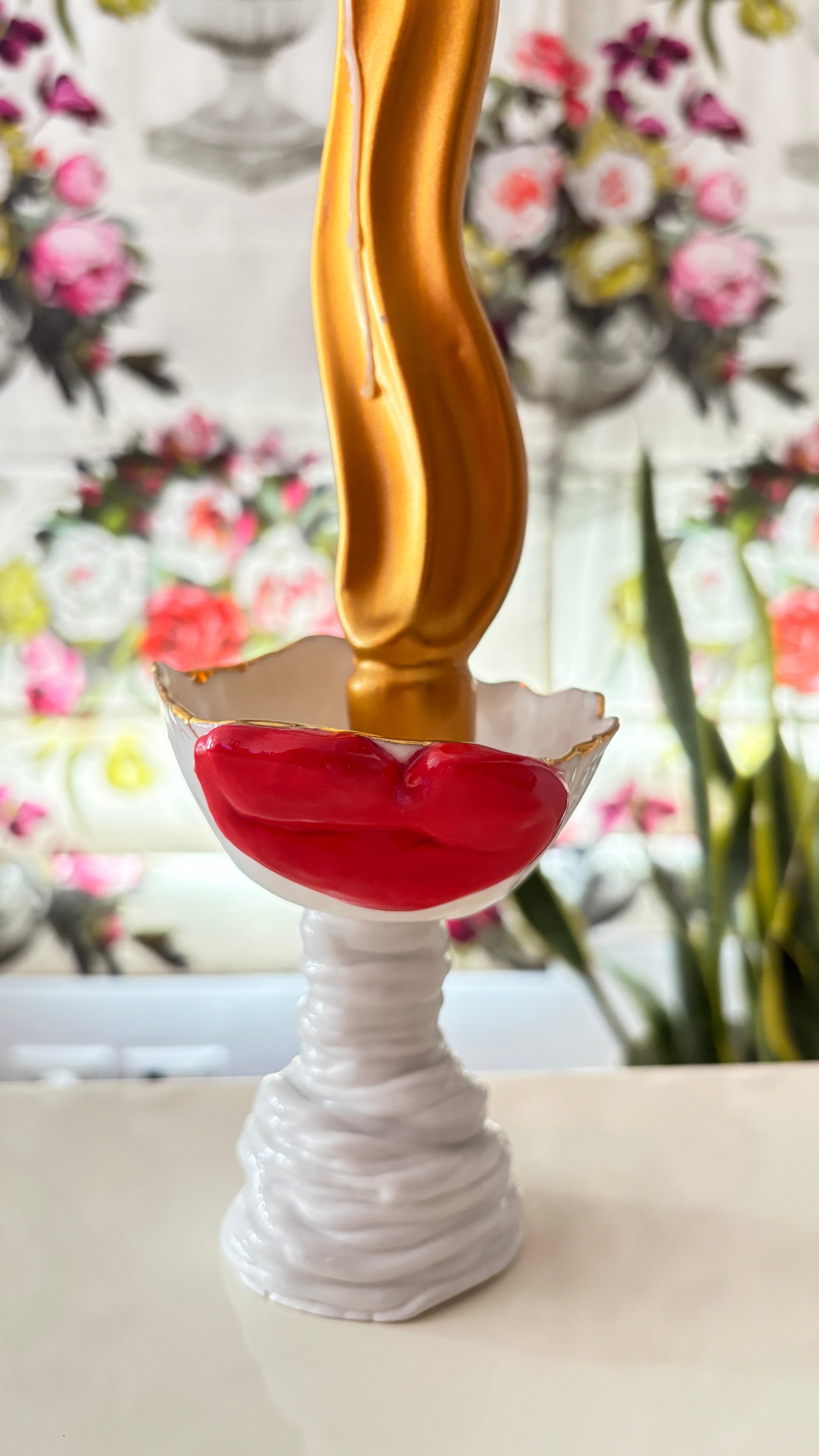 Porte-bougies Lips de la collection porcelaine blanche de Hania Jneid en vente 8
