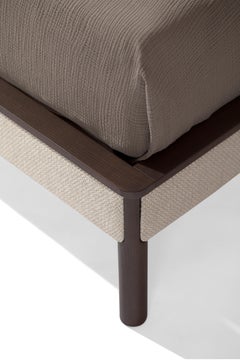 Lips S Carpanese Home Italia Padded Bed with Ash Wood Base