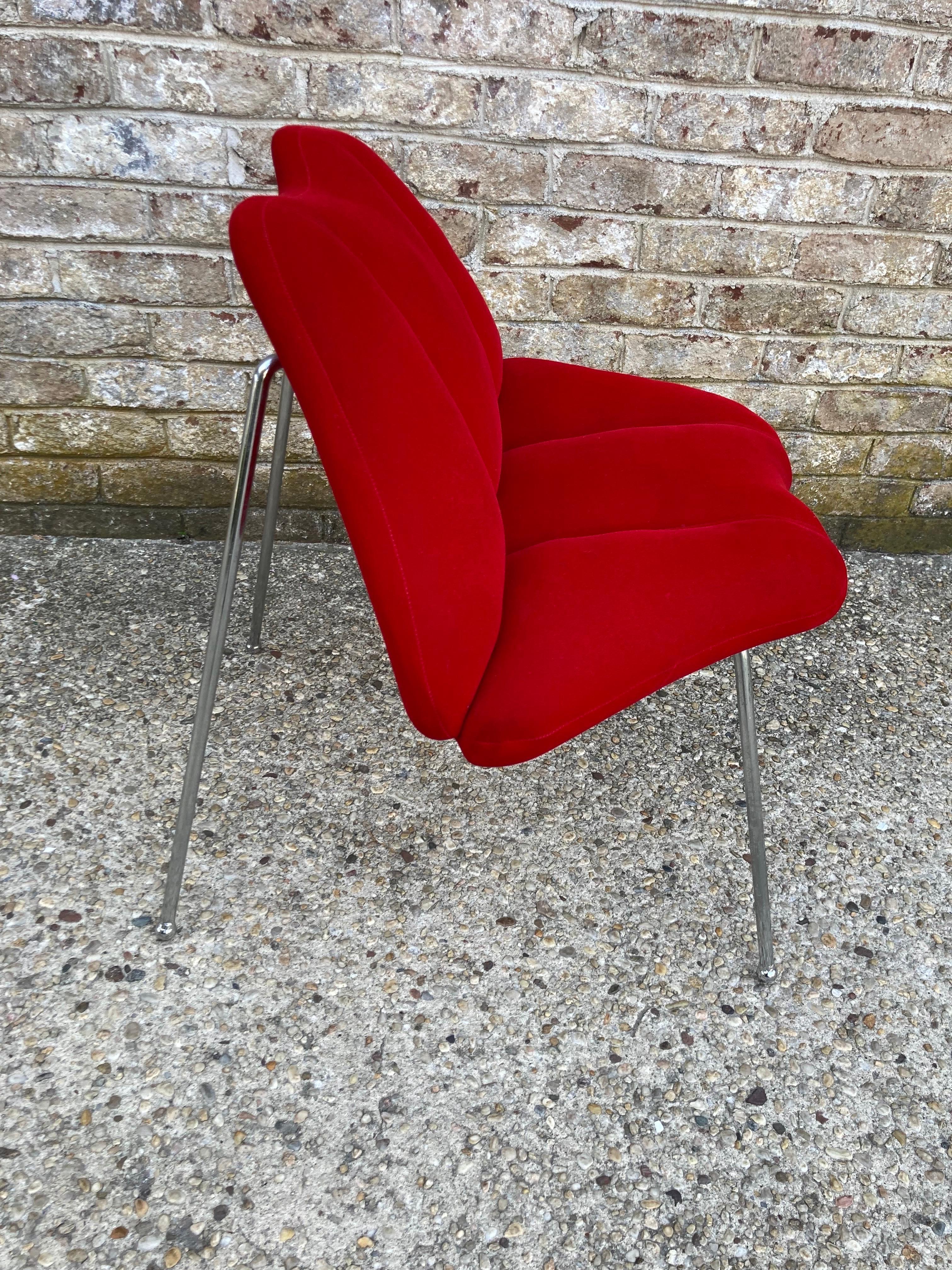 Pop Art lips chair.... Italian with chrome base and upholstered lips seat and back....