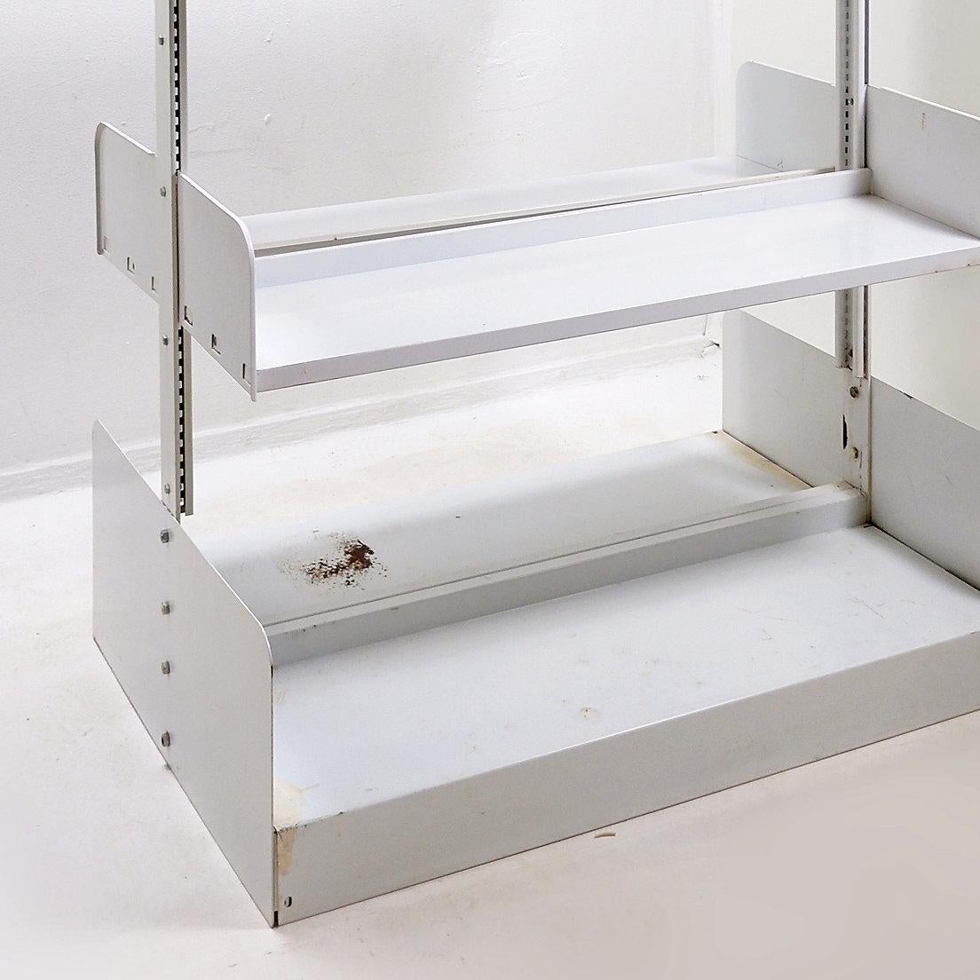 Industrial - Vintage - Bookcase
Measures : 100x70cm H:220cm 
Material : white lacquered steel
Complete fixing bolts
