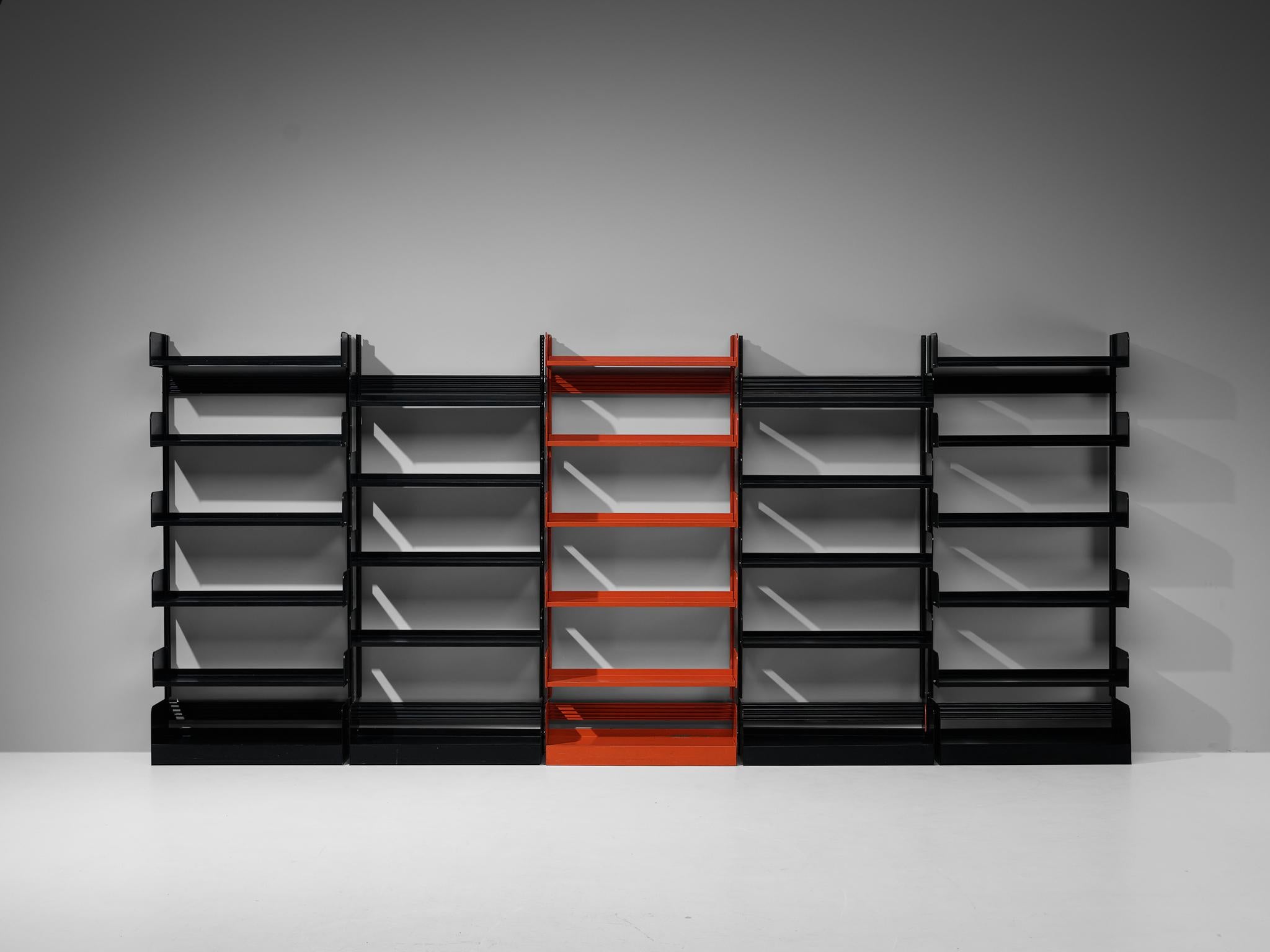 Mid-Century Modern Lips Vago Set of Five 'Congresso' Bookcases For Sale