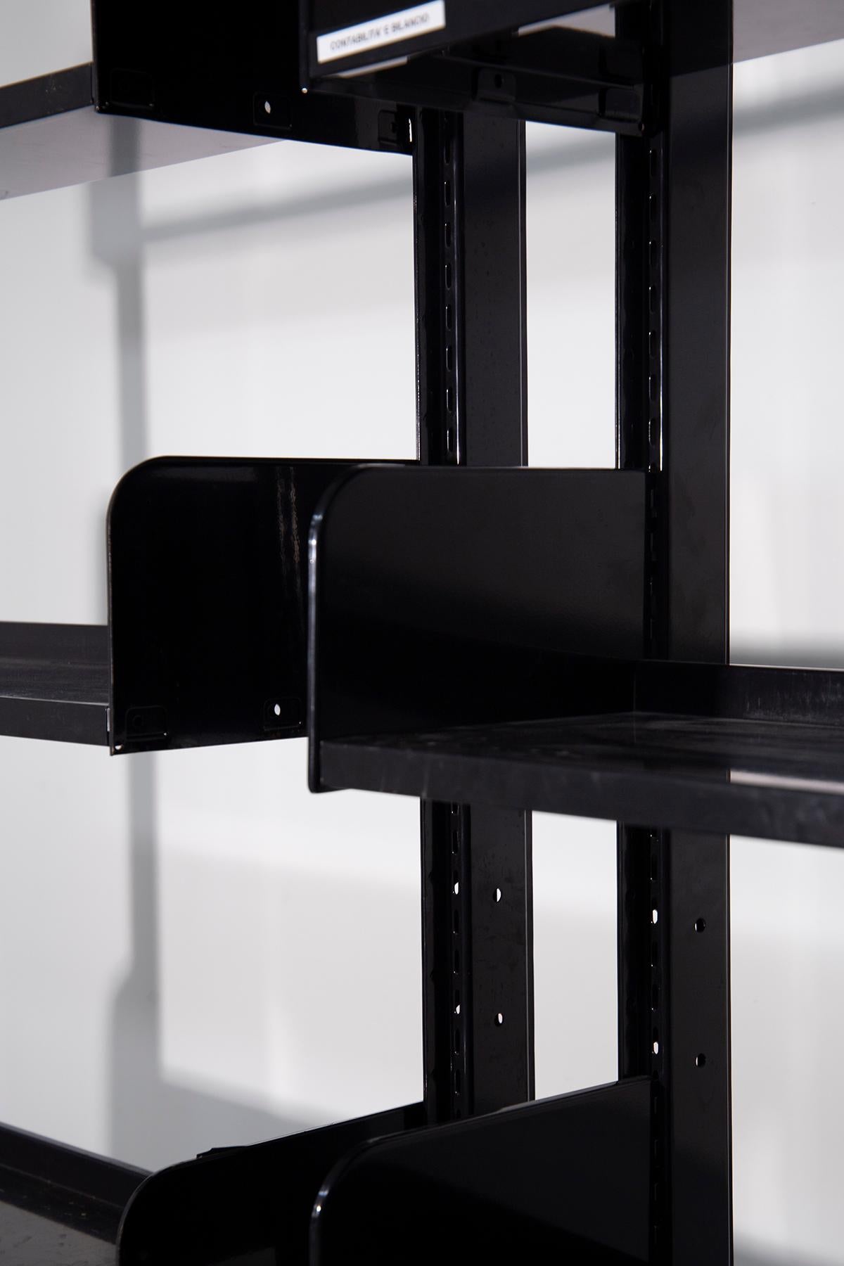 Steel Lips Vago's trio of black Congress bookcases