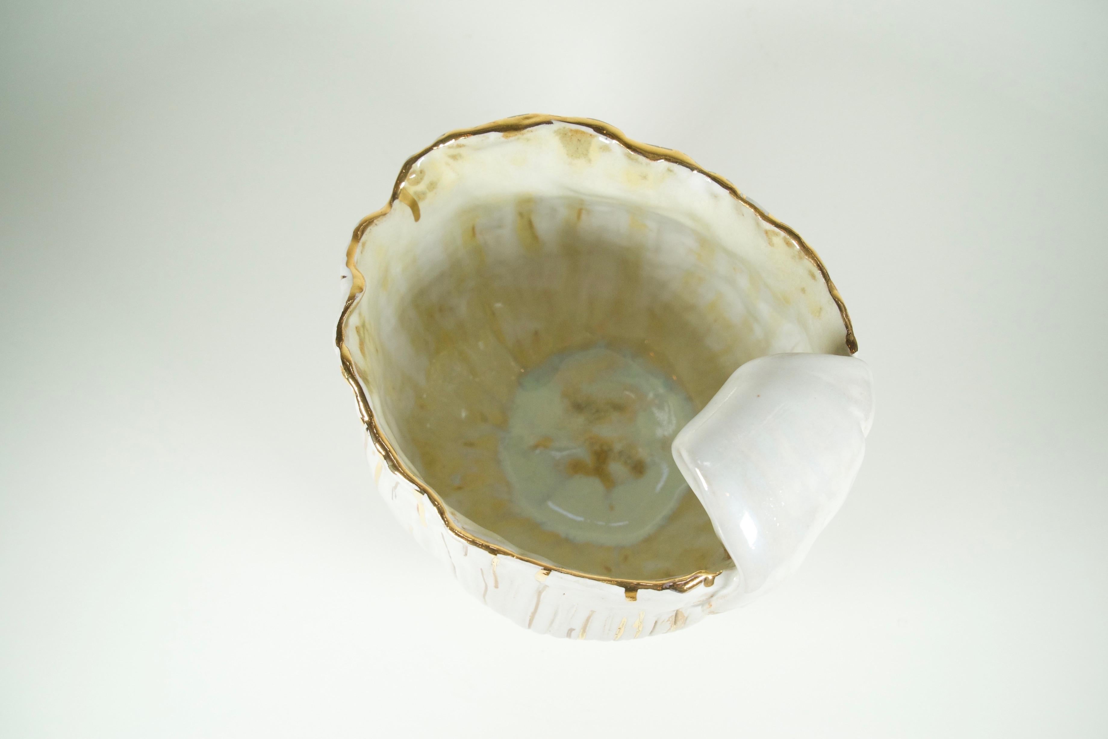 Stoneware Lips Vase No 1 By artist - designer Hania Jneid For Sale