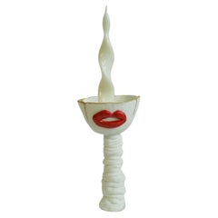 Lips White Candle Holder by Hania Jneid NO 2