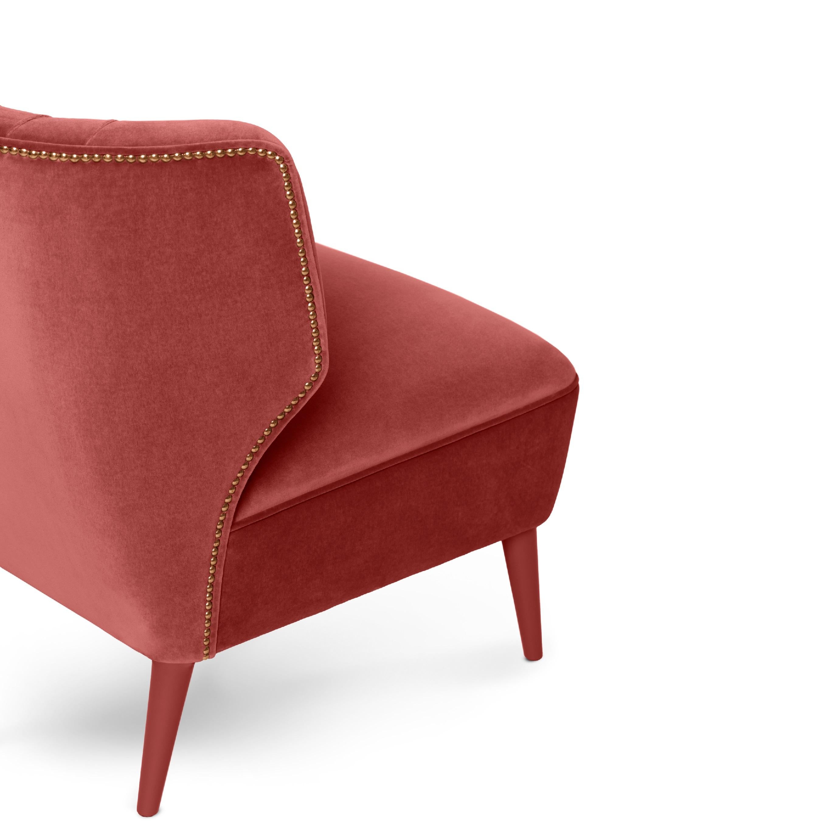Divano Lipstick Art Deco Design con tappezzeria verticale a pieghe a mano In condizioni Nuovo in vendita a NEW YORK, NY