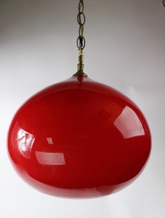 Lipstick Red Cased Glass Globe by Holmegaard