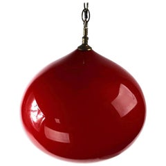 Lipstick Red Cased Glass Globe by Holmegaard