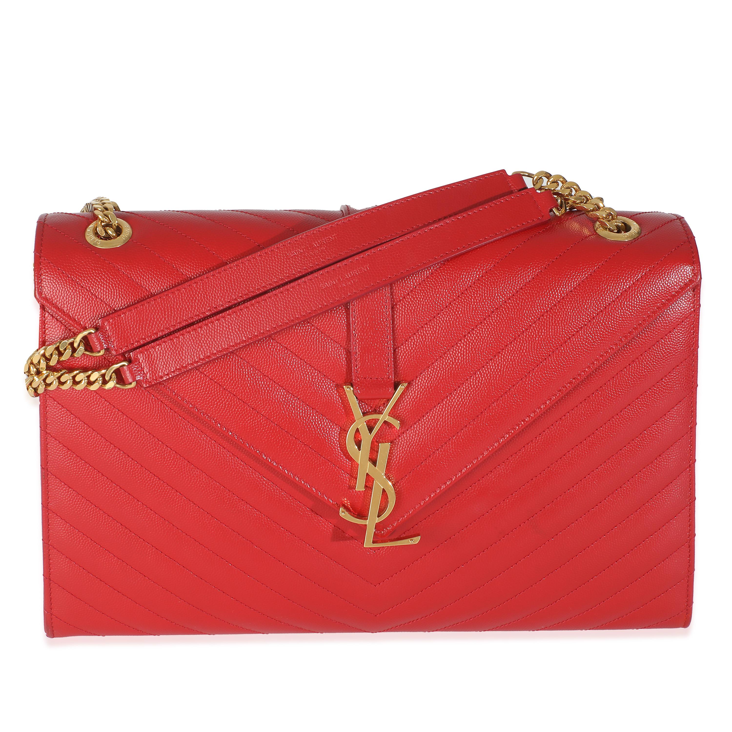 Lipstick Red Grain De Poudre Large Envelope Flap For Sale