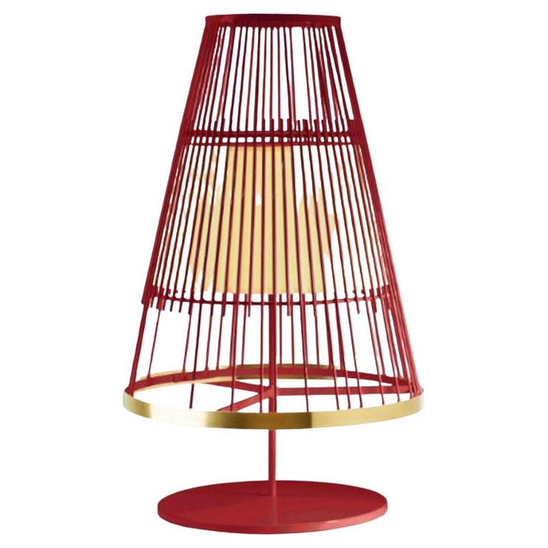 Lampe de bureau Lipstick Up avec anneau en laiton par Dooq En vente sur