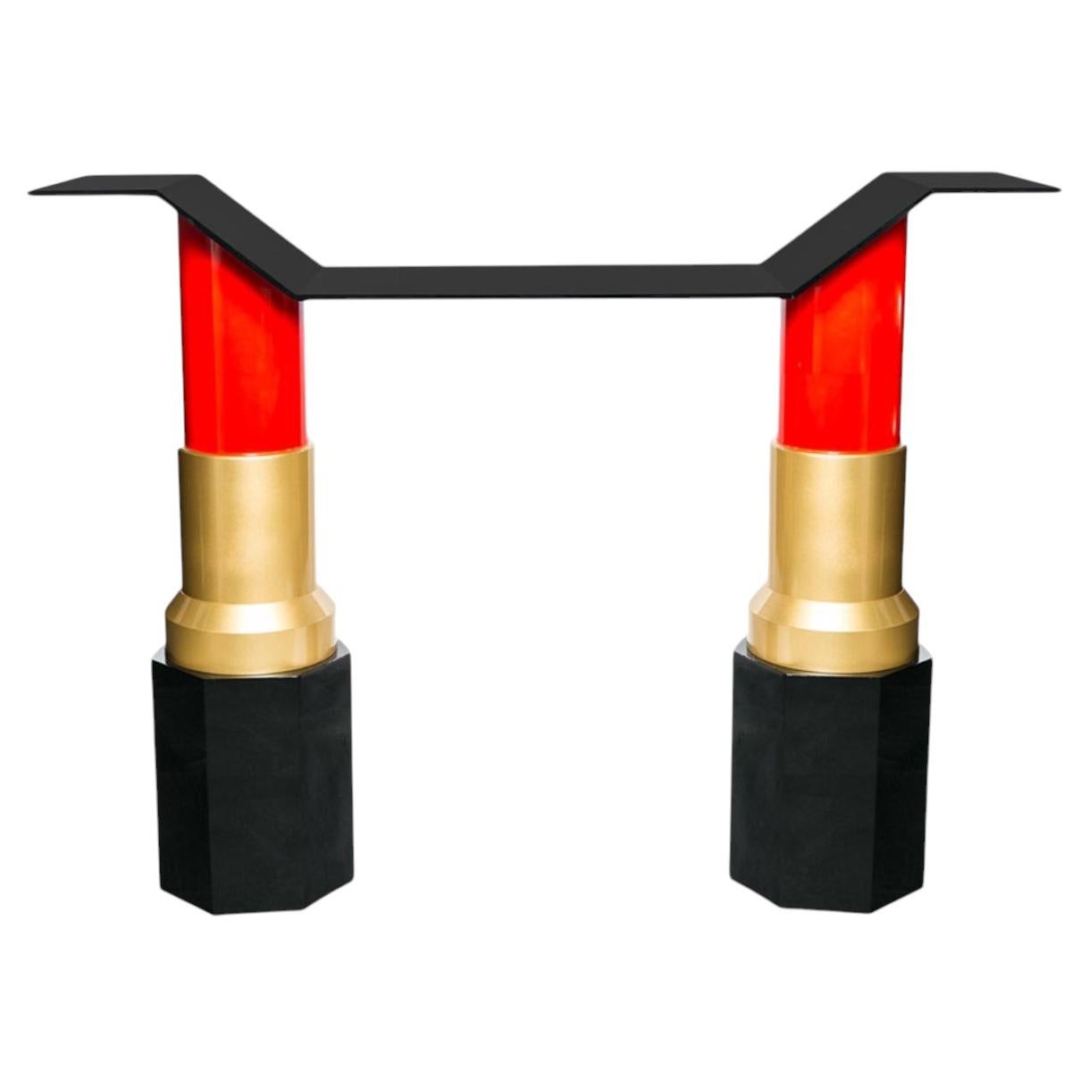 Lipsticks Console Table in Powder-Coated Aluminum by altreforme For Sale
