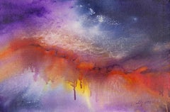 Liqiang Lu Olio astratto originale su tela "Illusione Serie I"