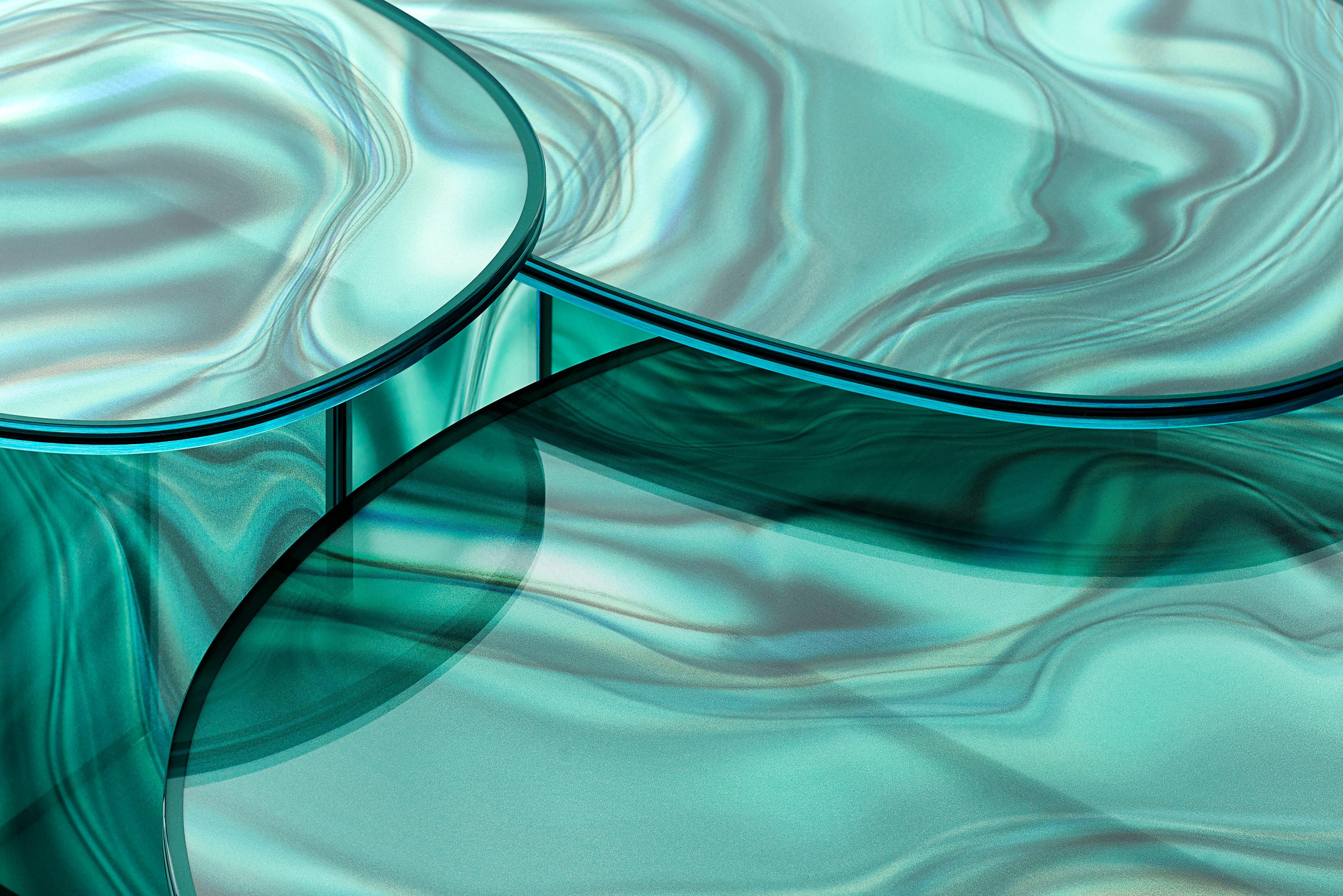 Tavolini LIQUEFY Disegnati da Patricia Urquiola per Glas Italia in vendita 1